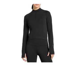 (2) DSG white and Black compression quarter Zip
